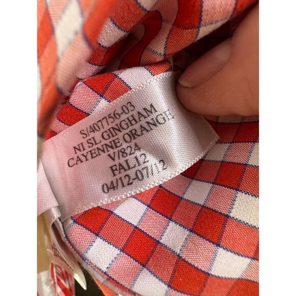 BANANA REPUBLIC Shirt Men's XL 17-17.5 Gingham Checkered Button Down Long Sleeve - Picture 7 of 14